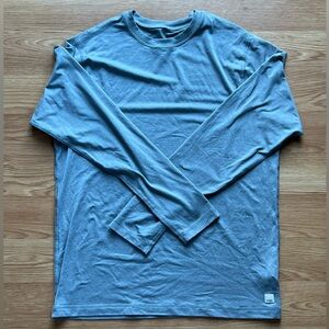 Vuori Long Sleeve Ponto Tee Grey/Blue